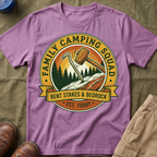 Family Camping Squad — Bent Stakes & Bedrock T-Shirt