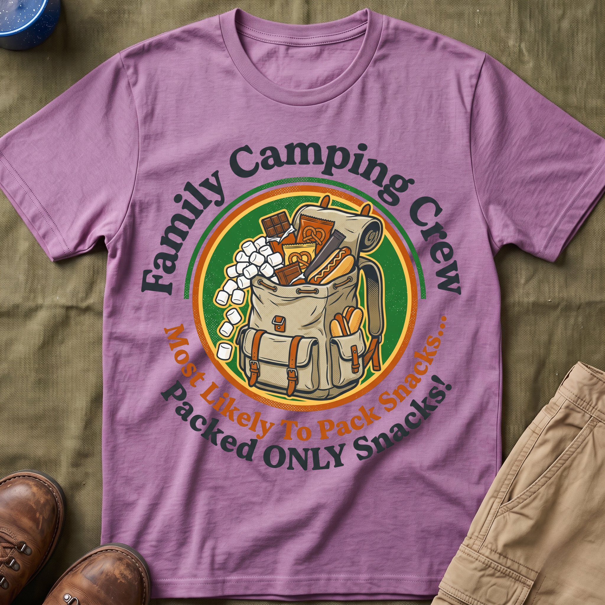 Most Likely To Pack Snacks Packed Only Snacks — Retro T-Shirt