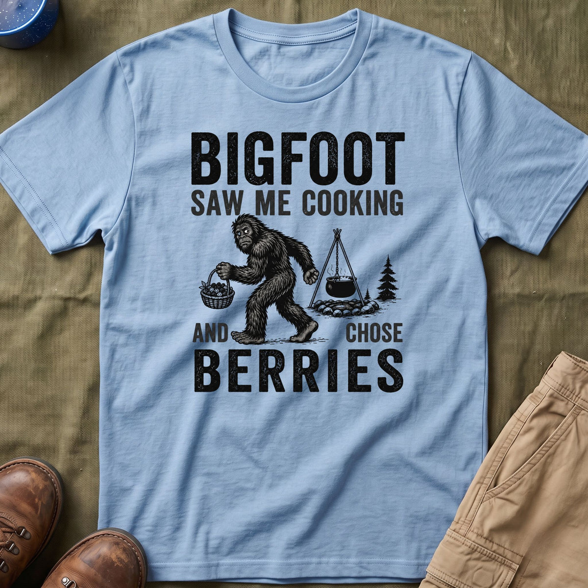 Bigfoot Saw Me Cooking — And Chose Berries Matching T-Shirt