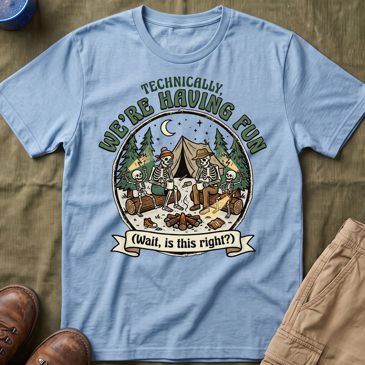 Technically We're Having Fun With Skeleton T-Shirt