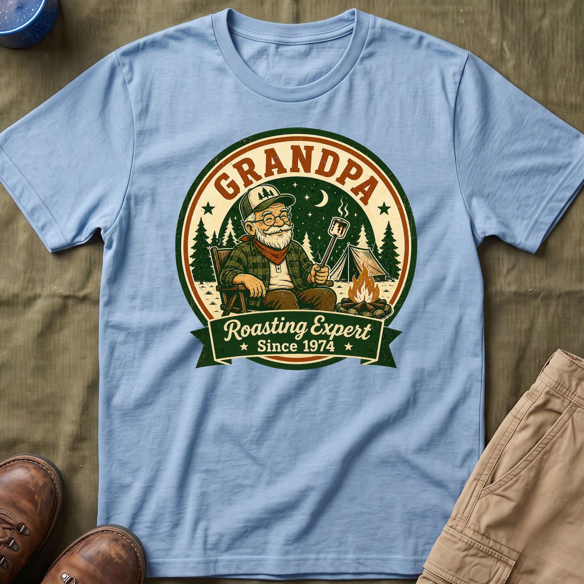 Grandpa — Roasting Expert Since 1974 Matching T-Shirt