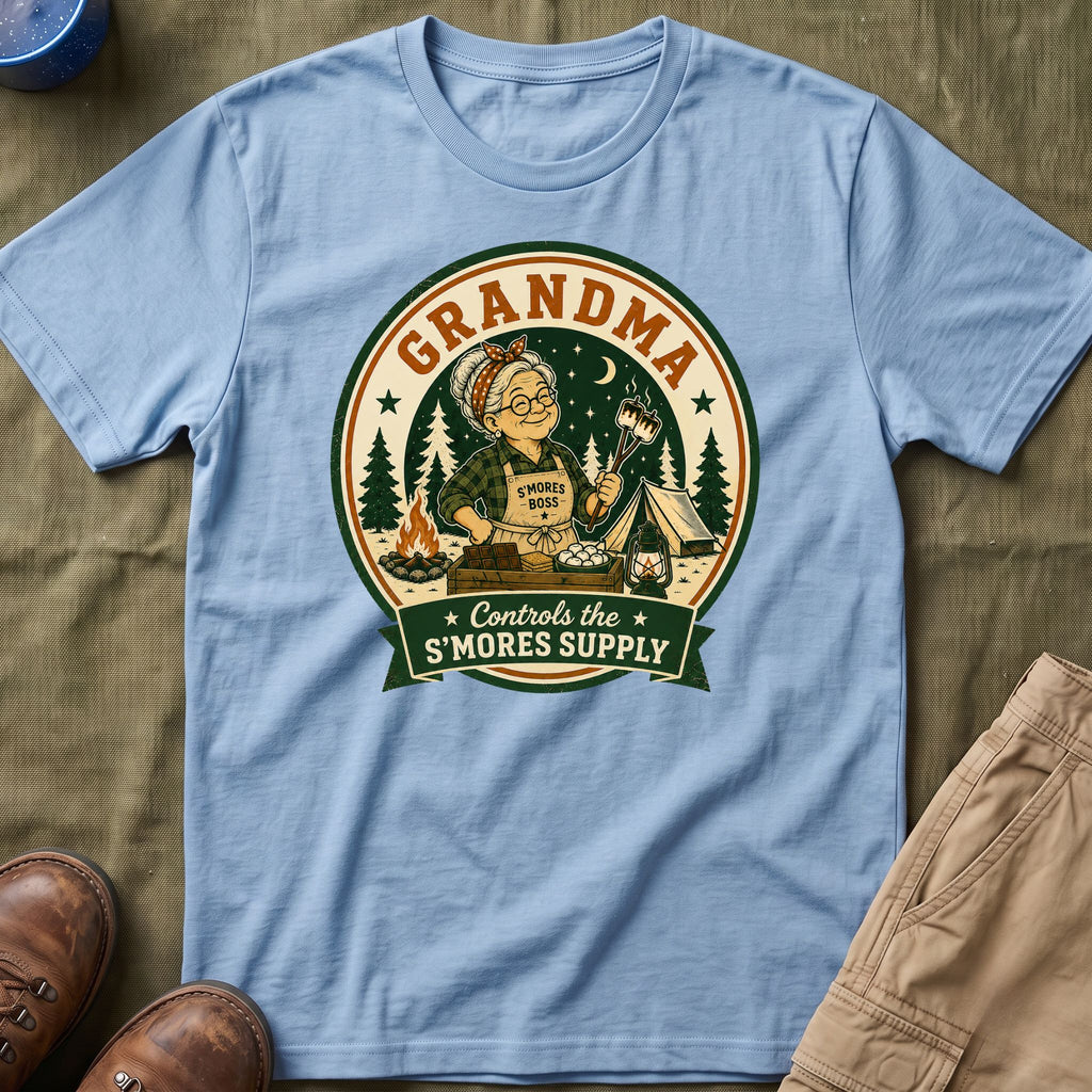 Grandma — Controls The S'Mores Supply Matching T-Shirt