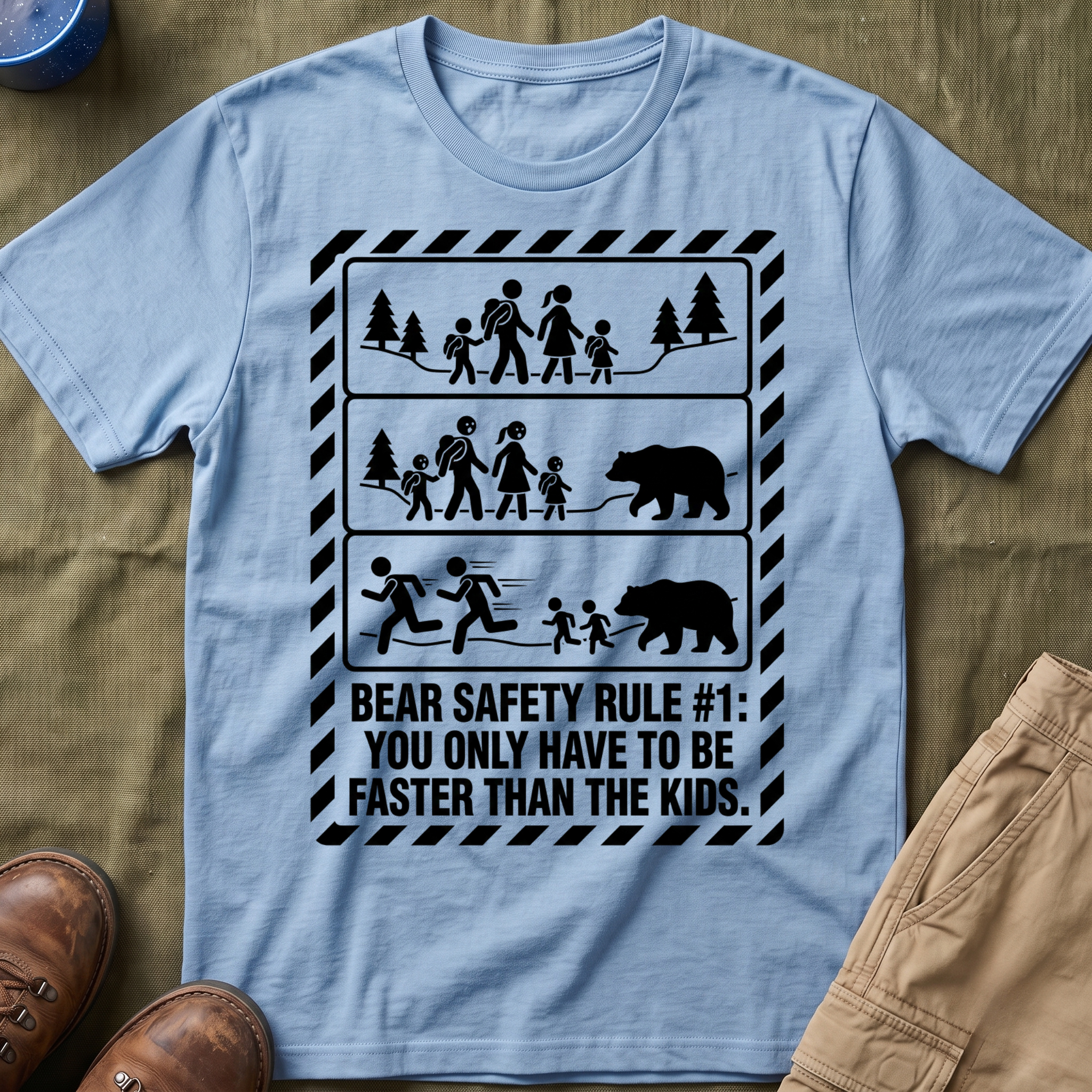 Bear Safety Rule #1 — You Only Have To Be Faster Than The Kids T-Shirt