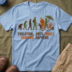 Evolution — Until Family Camping Happens T-Shirt