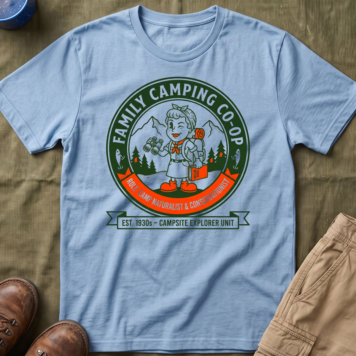 Family Camping Coop —  Camp Naturalist & Conservationist Matching T-Shirt