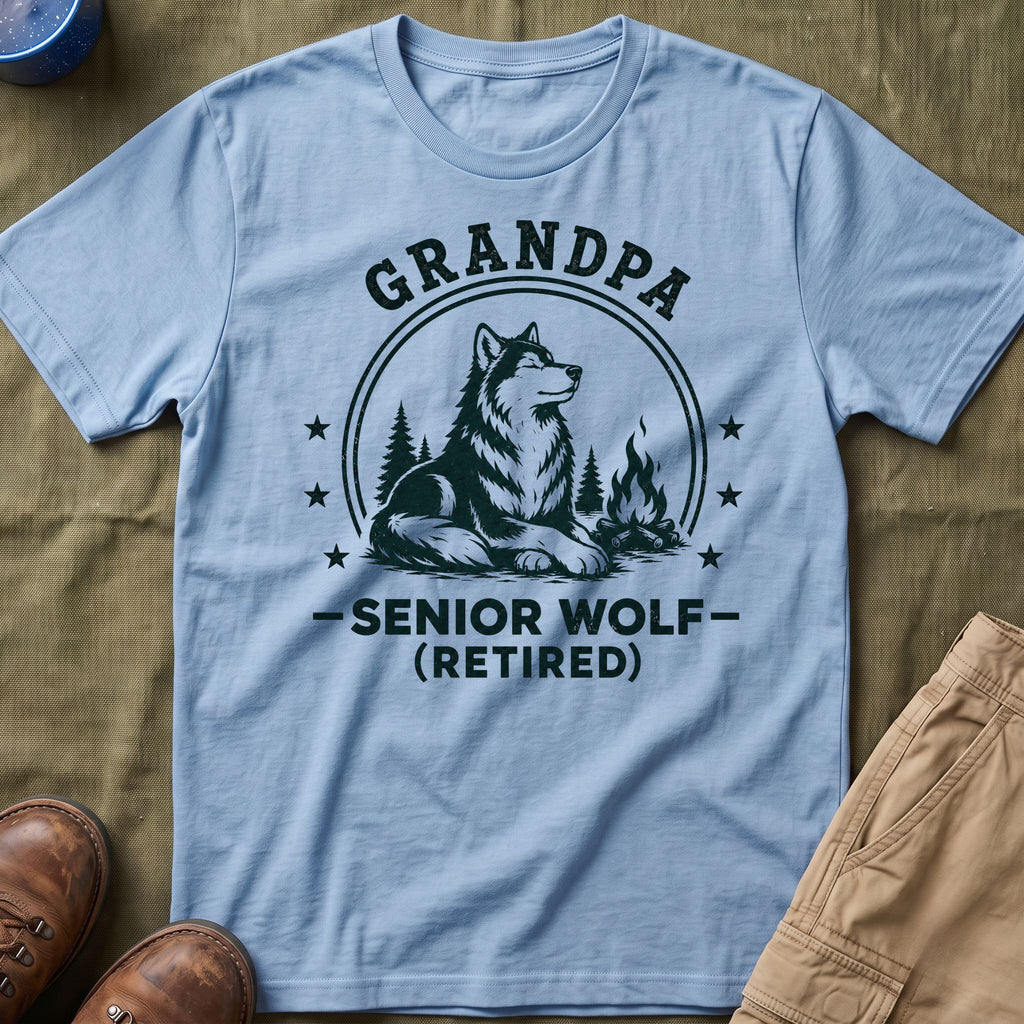 Grandpa — Senior Wolf (Retired) Matching T-Shirt