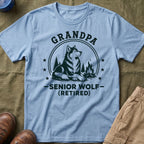 Grandpa — Senior Wolf (Retired) Matching T-Shirt