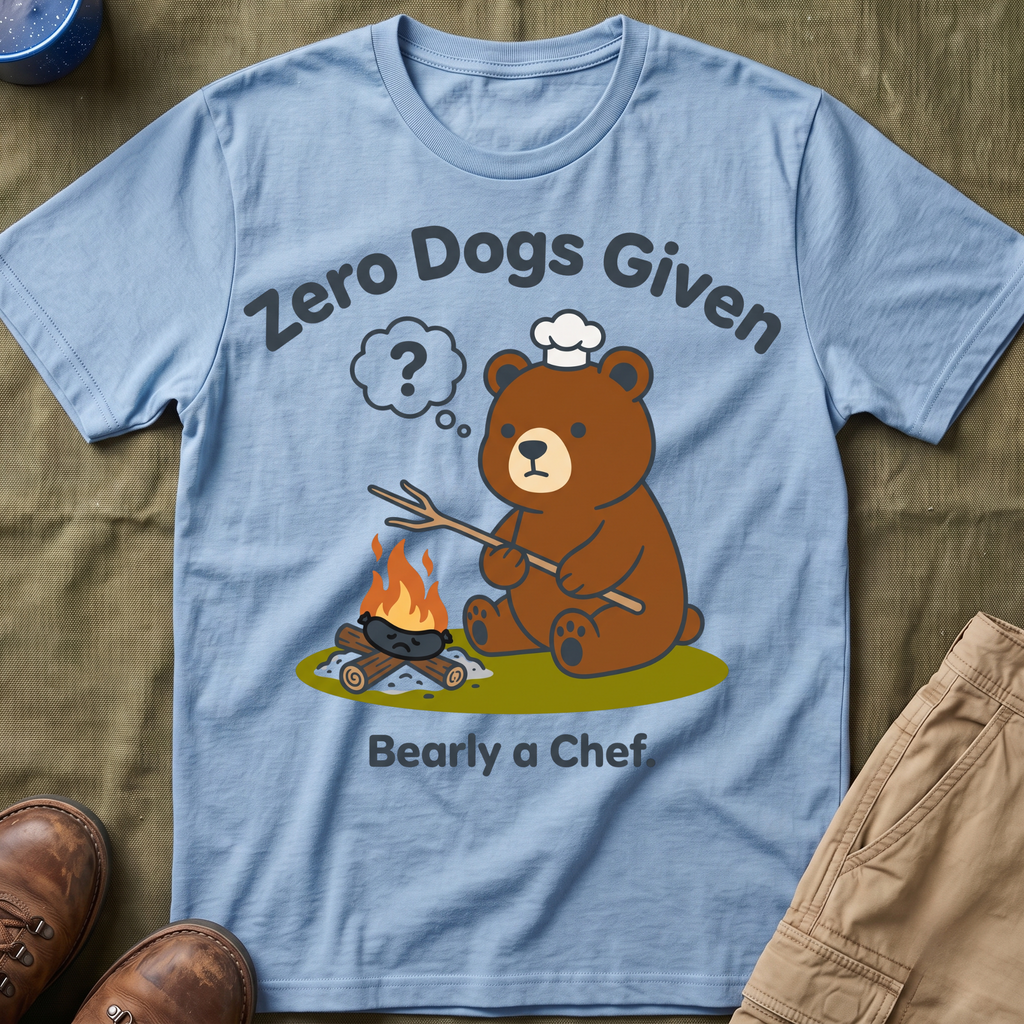 Zero Dogs Given — Bearly a Chef T-Shirt