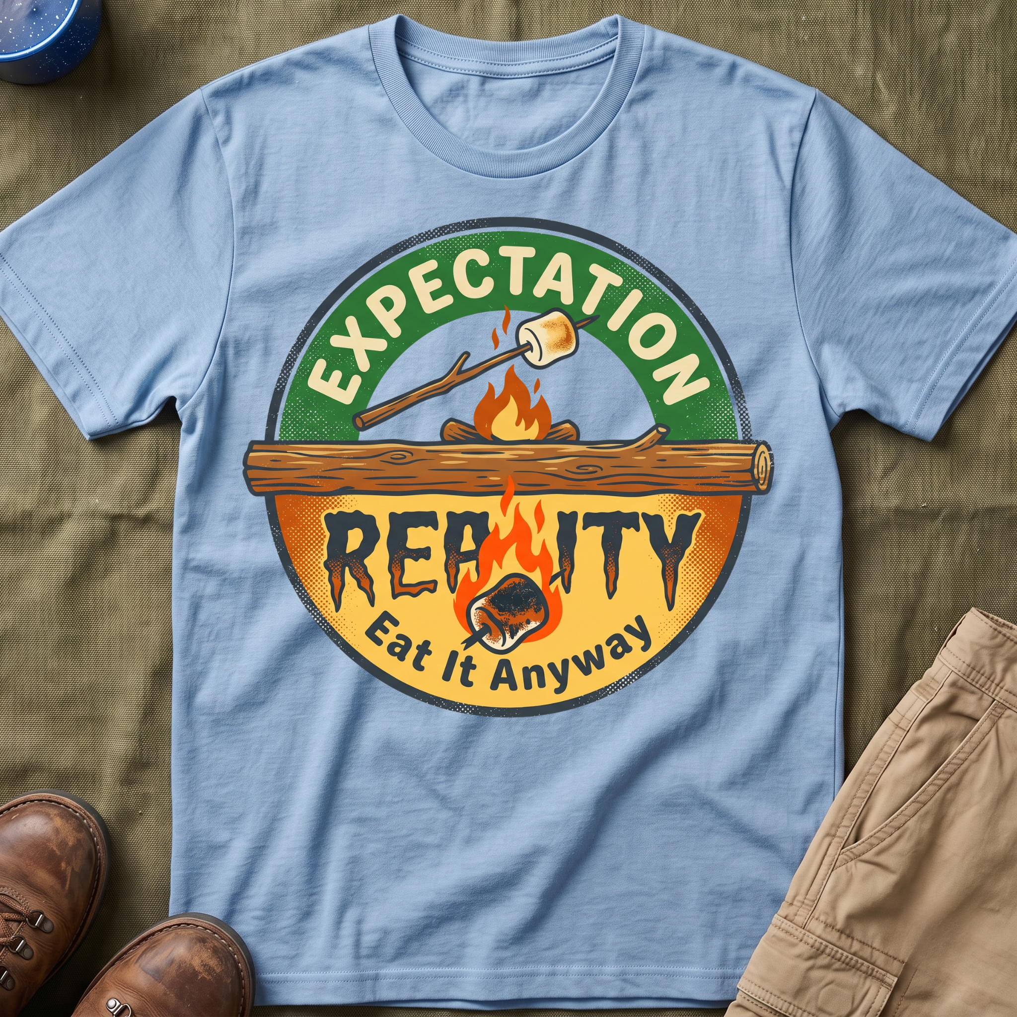 Marshmallow Expectation vs Reality — Eat It Anyway T-Shirt