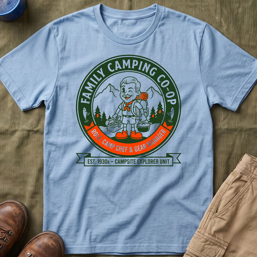 Family Camping Coop —  Camp Chef & Gear Manager Matching T-Shirt