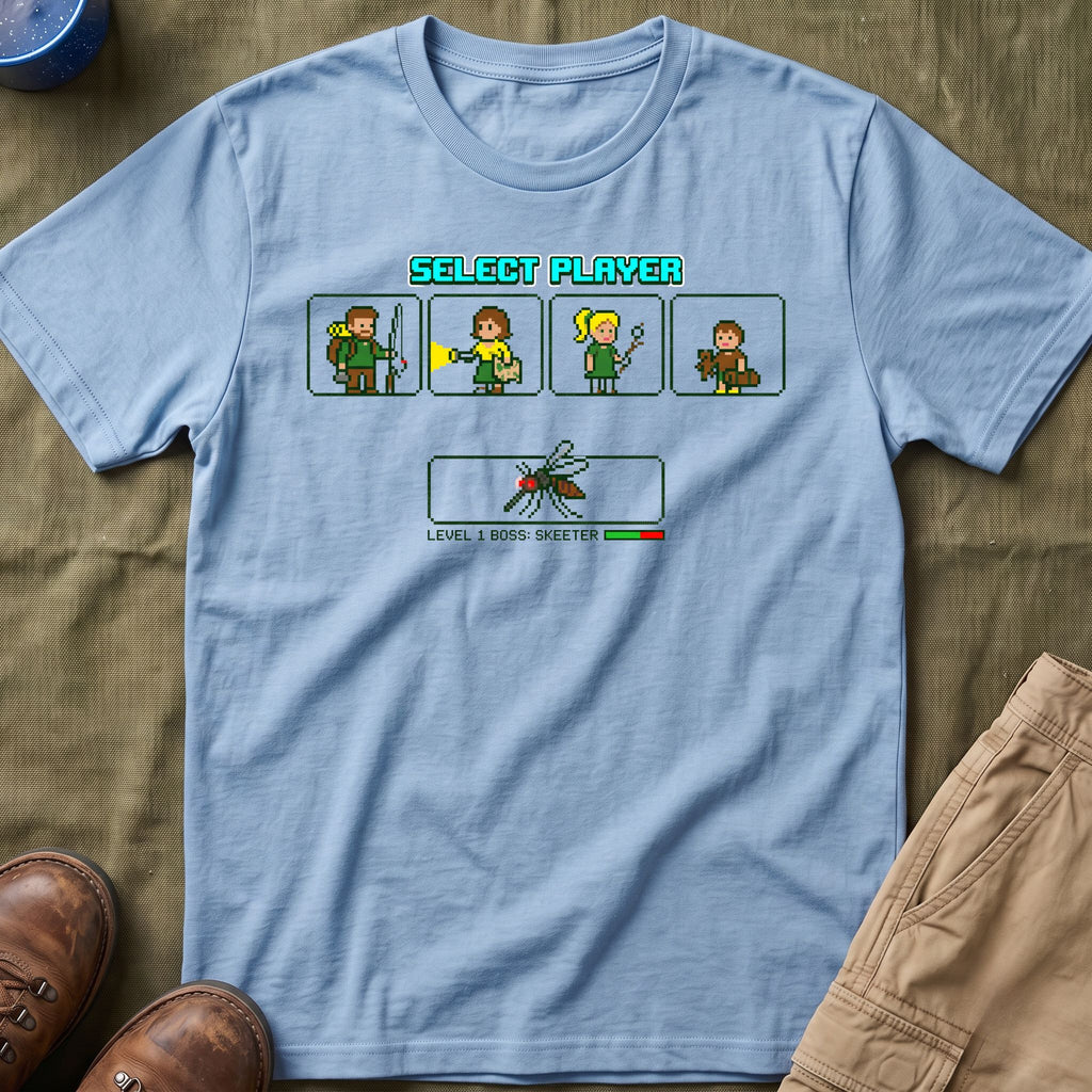 Select Player — With Mosquitoes 8-Bit T-Shirt