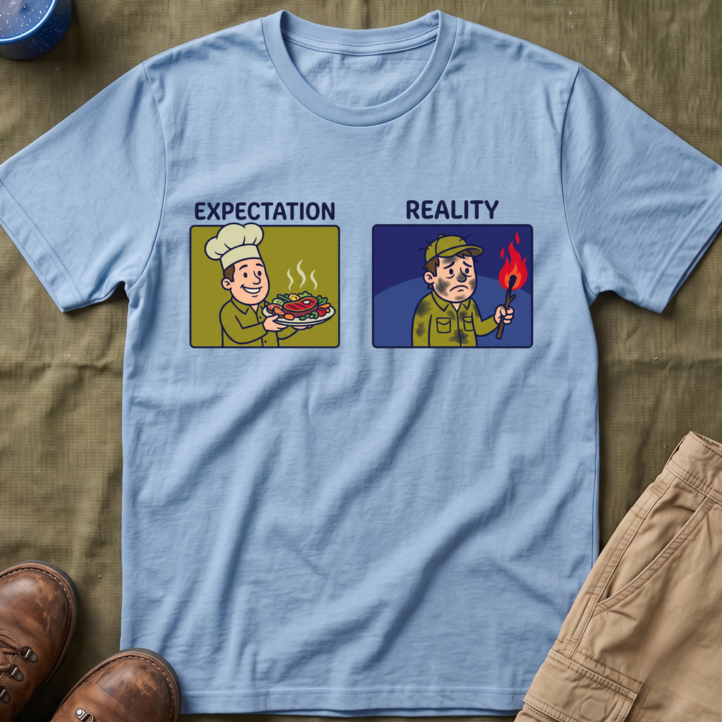 Campfire Diner Expectation vs Reality T-Shirt