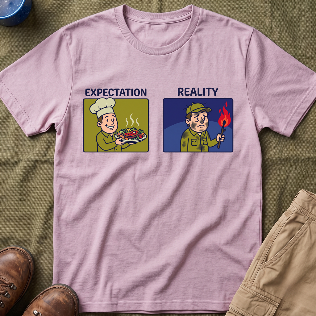 Campfire Diner Expectation vs Reality T-Shirt