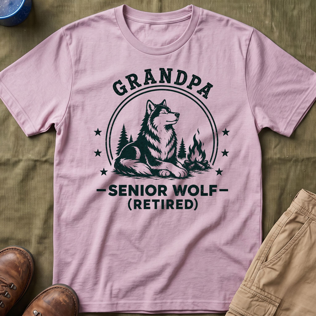Grandpa — Senior Wolf (Retired) Matching T-Shirt