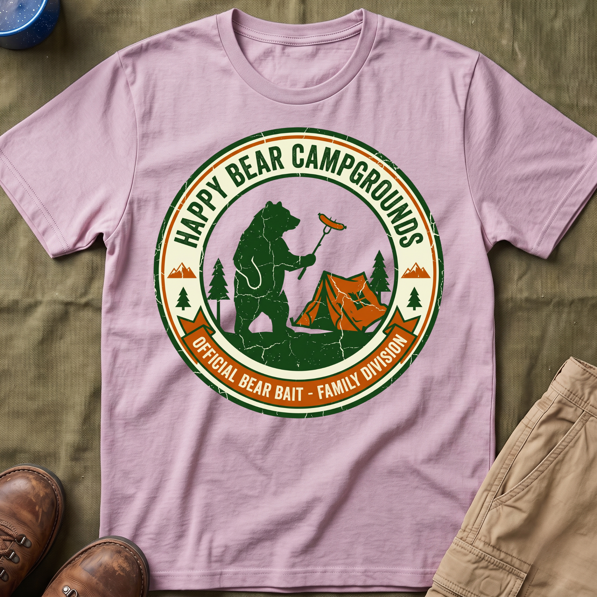 Happy Bear Campgrounds — Official Bear Bait Family Division T-Shirt