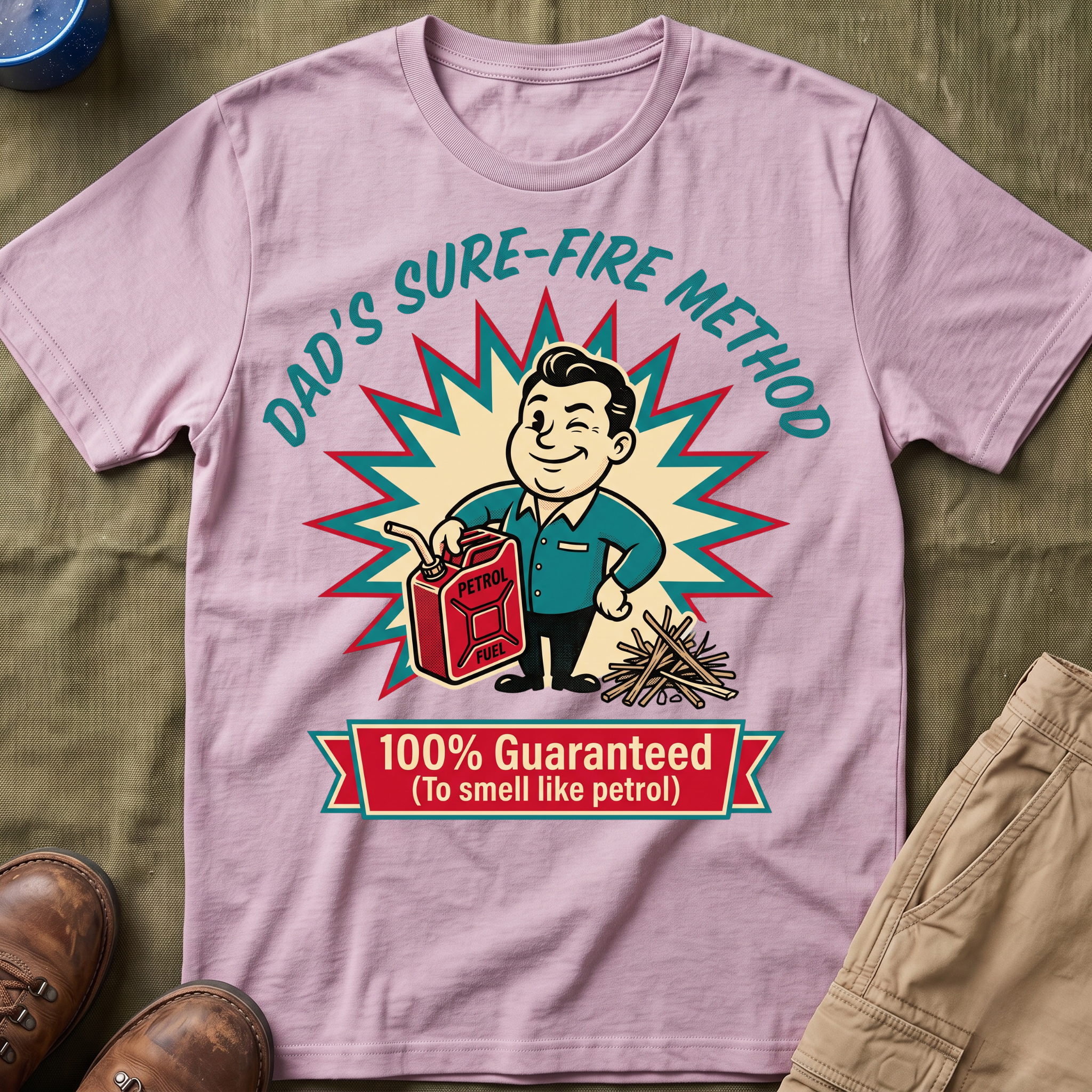 Dad's Sure-Fire Method — 100% Guaranteed To Smell Like Petrol T-Shirt