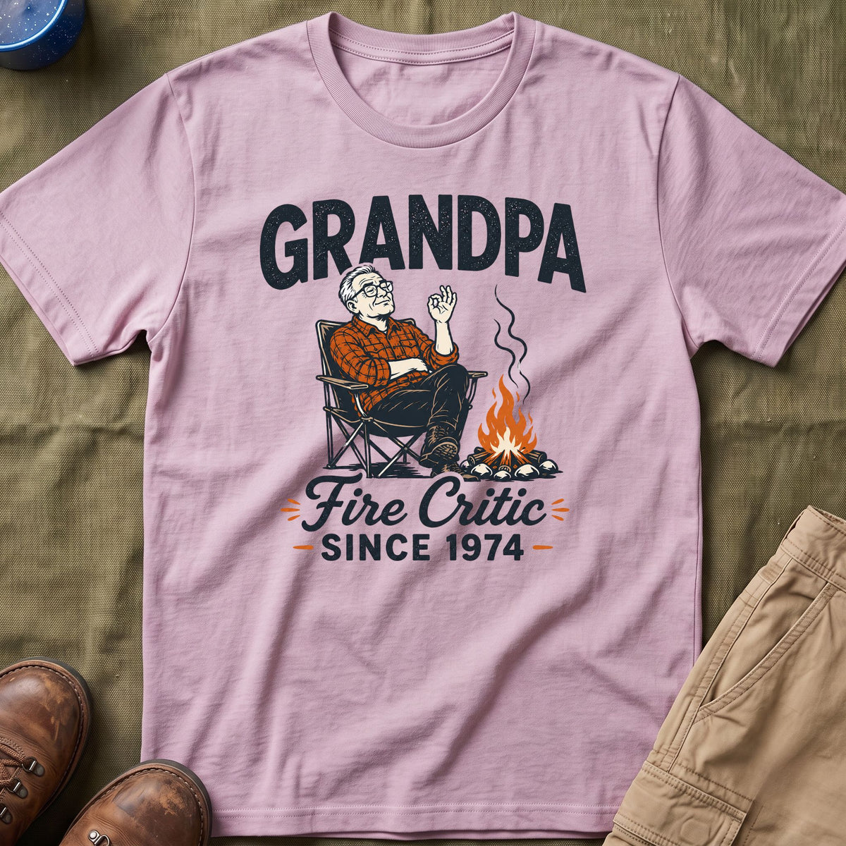 Grandpa — Fire Critic Since 1974 Matching T-Shirt
