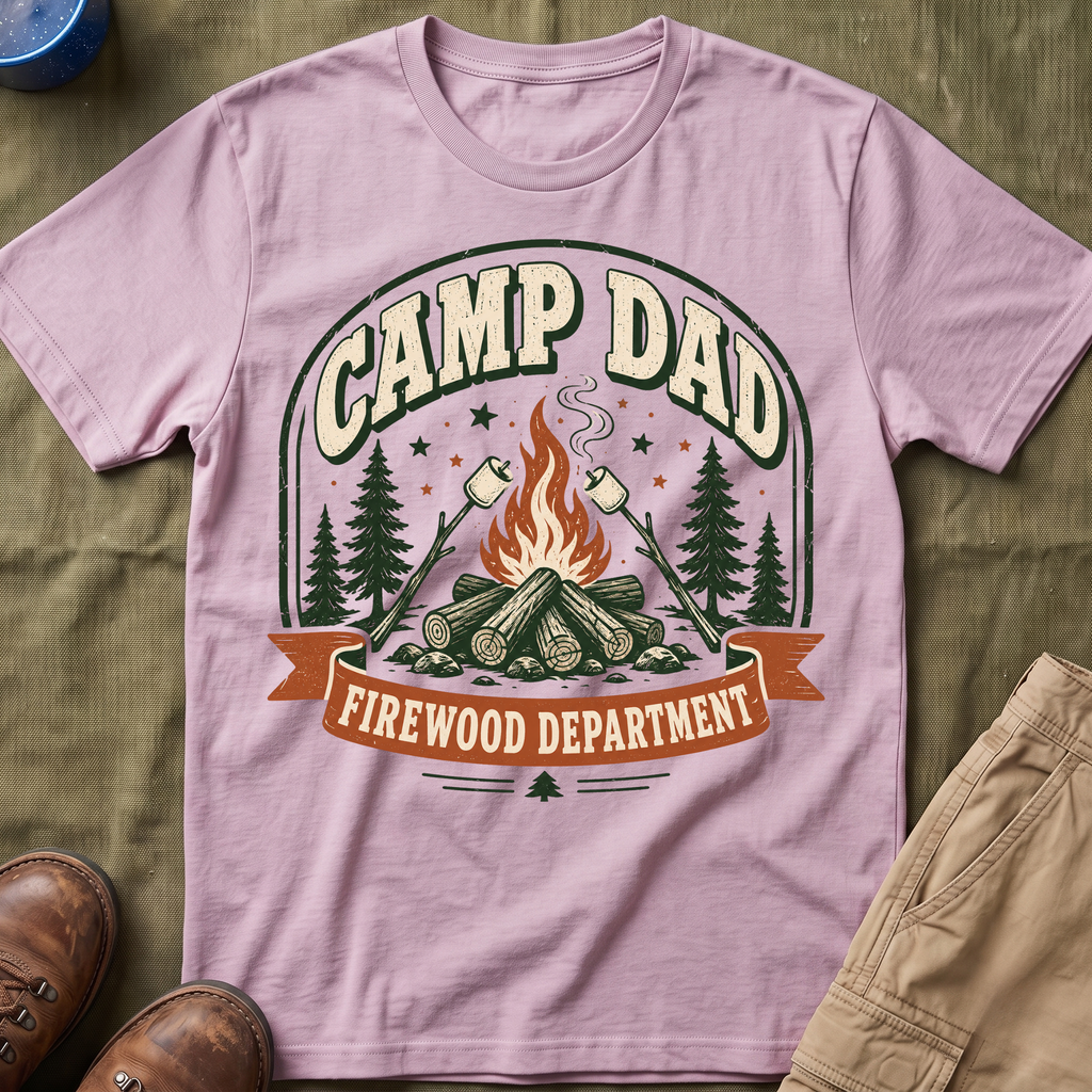 Camp Dad — Firewood Department Retro T-Shirt