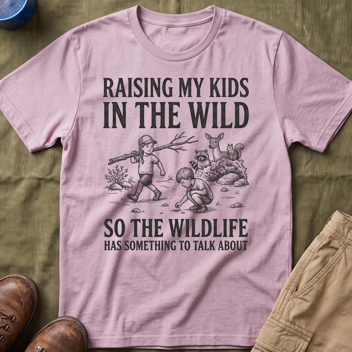 Raising My Kids In The Wild T-Shirt