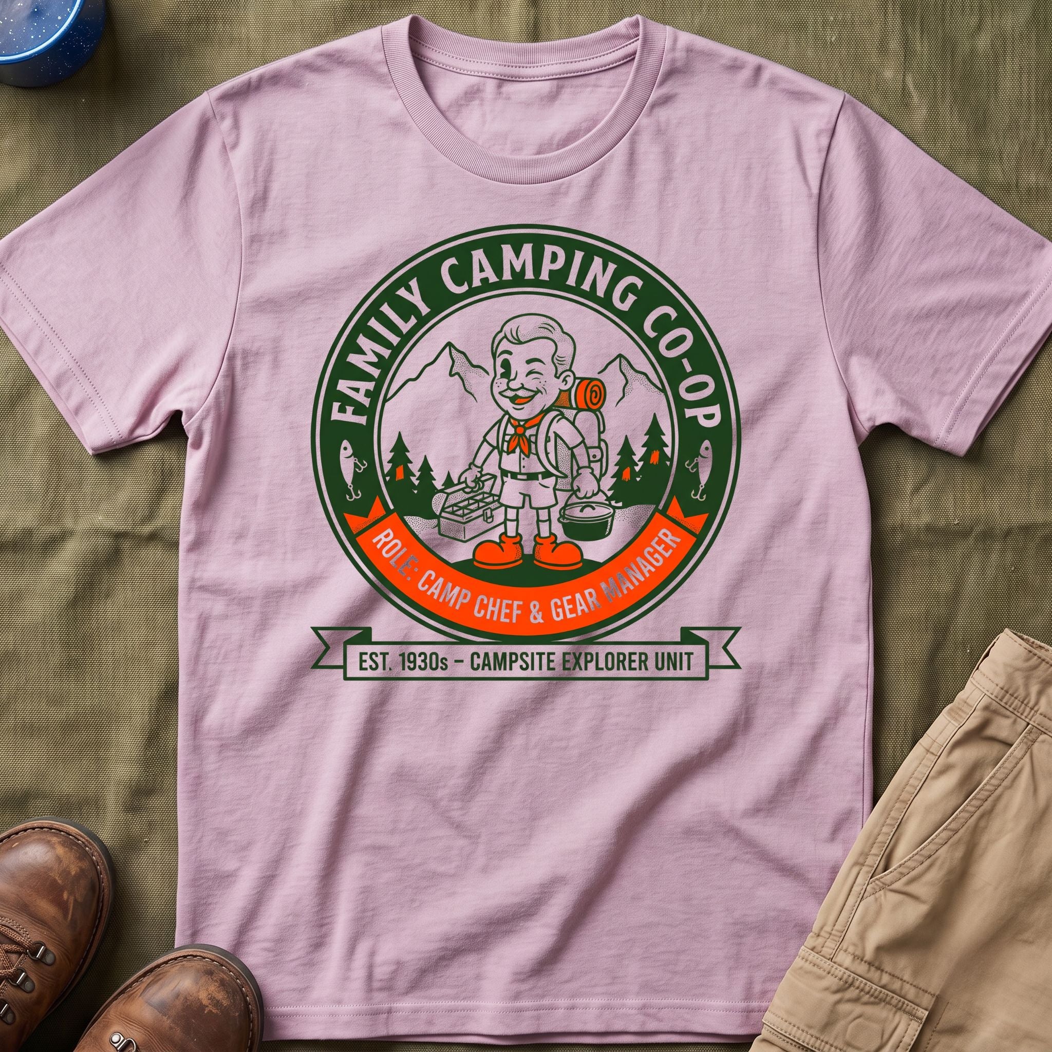 Family Camping Coop —  Camp Chef & Gear Manager Matching T-Shirt