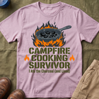 Campfire Cooking Survivor — I Ate the Charcoal (and Survived) Family Camping T-Shirt