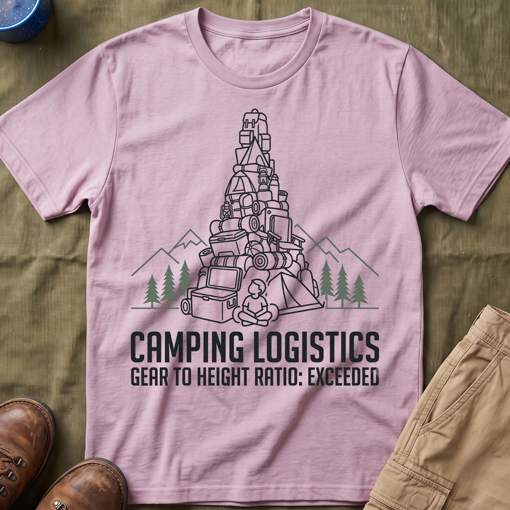 Camping Logistics — Gear To Height Ratio Exceeded Camping T-Shirt