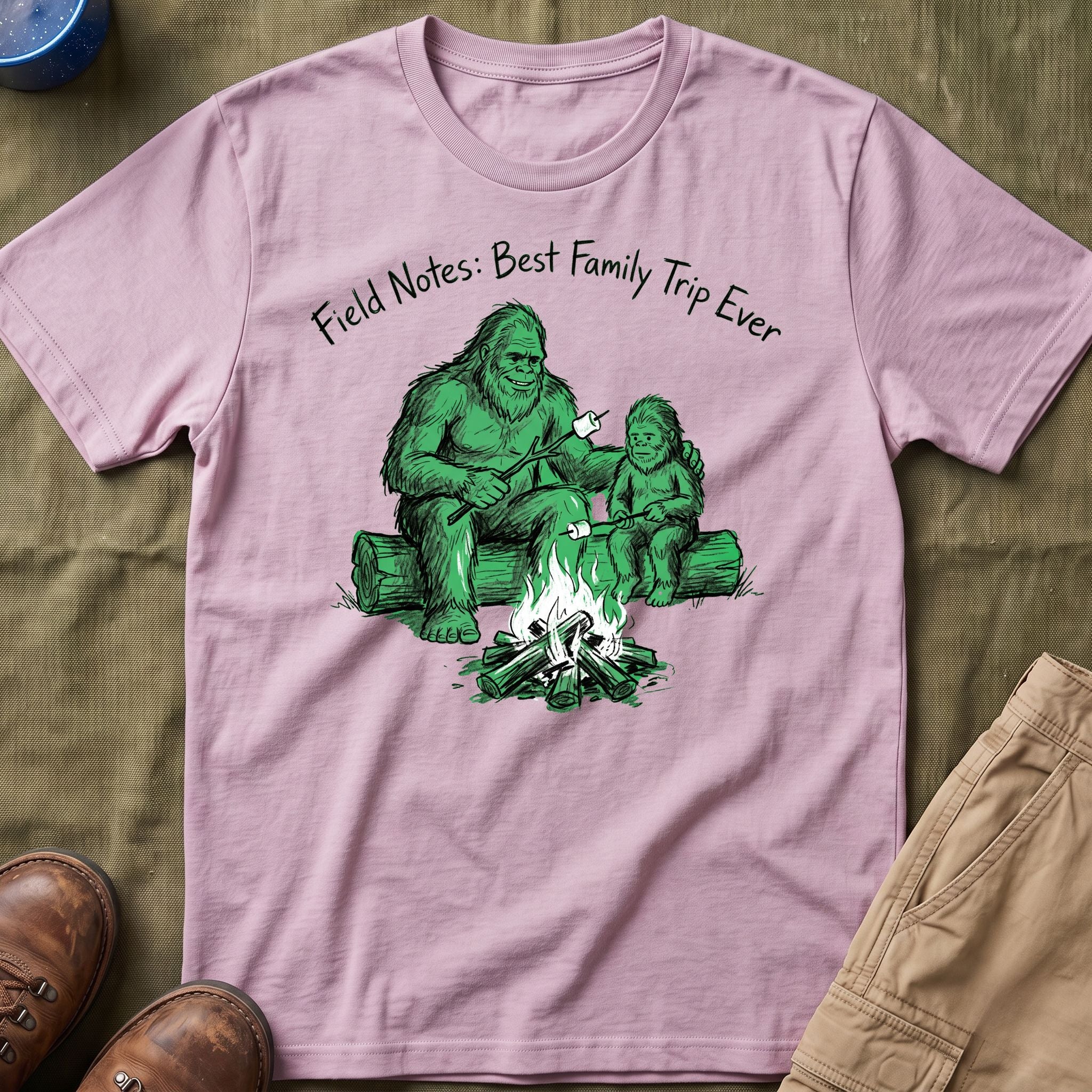 Field Notes — Best Family Trip Ever With Bigfoot T-Shirt