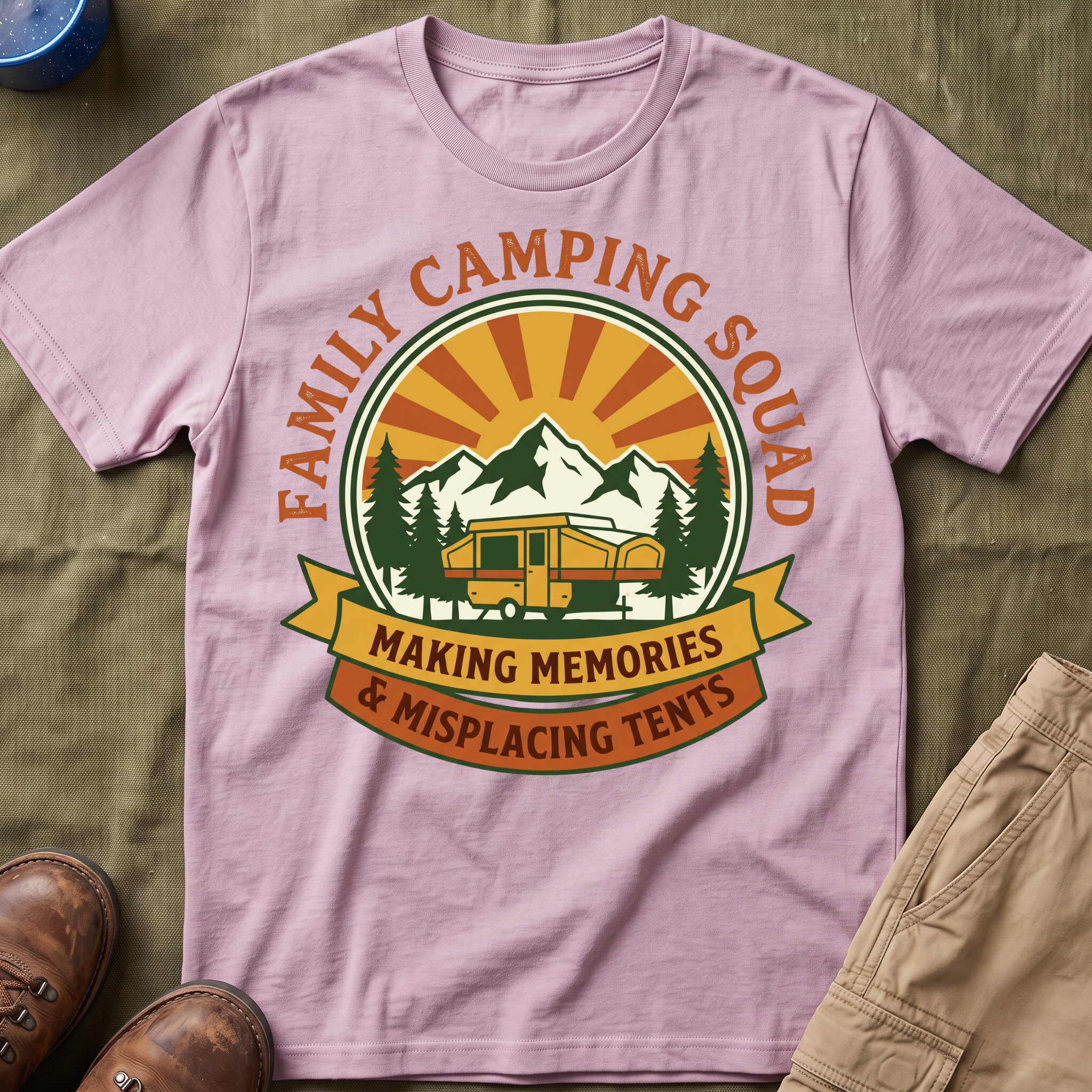Family Camping Squad — Making Memories & Misplacing Tents T-Shirt