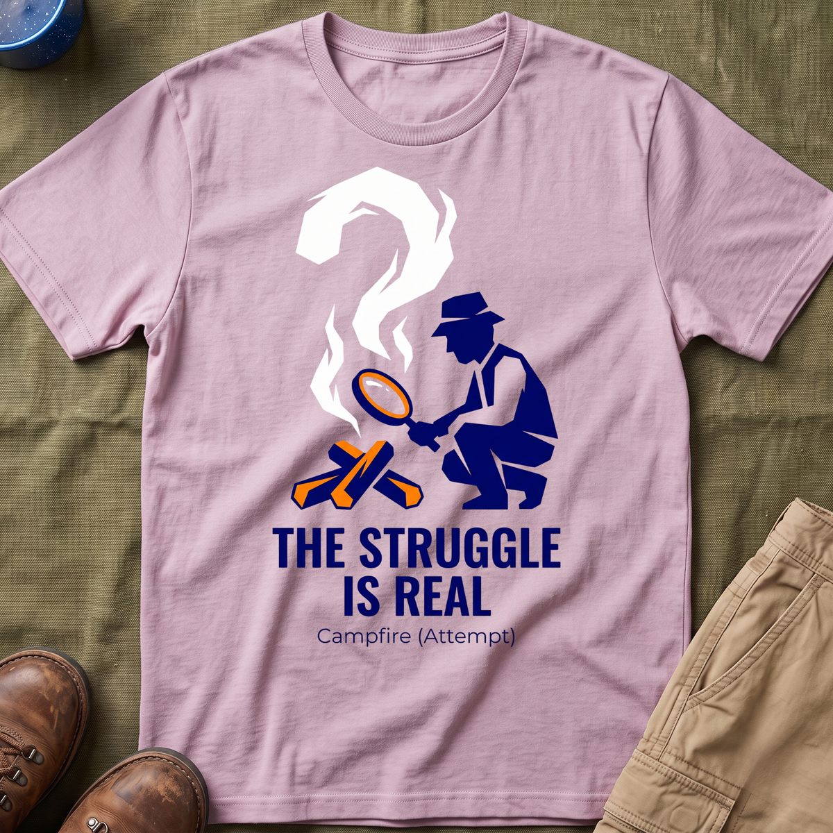The Struggle Is Real — Campfire Attempt T-Shirt