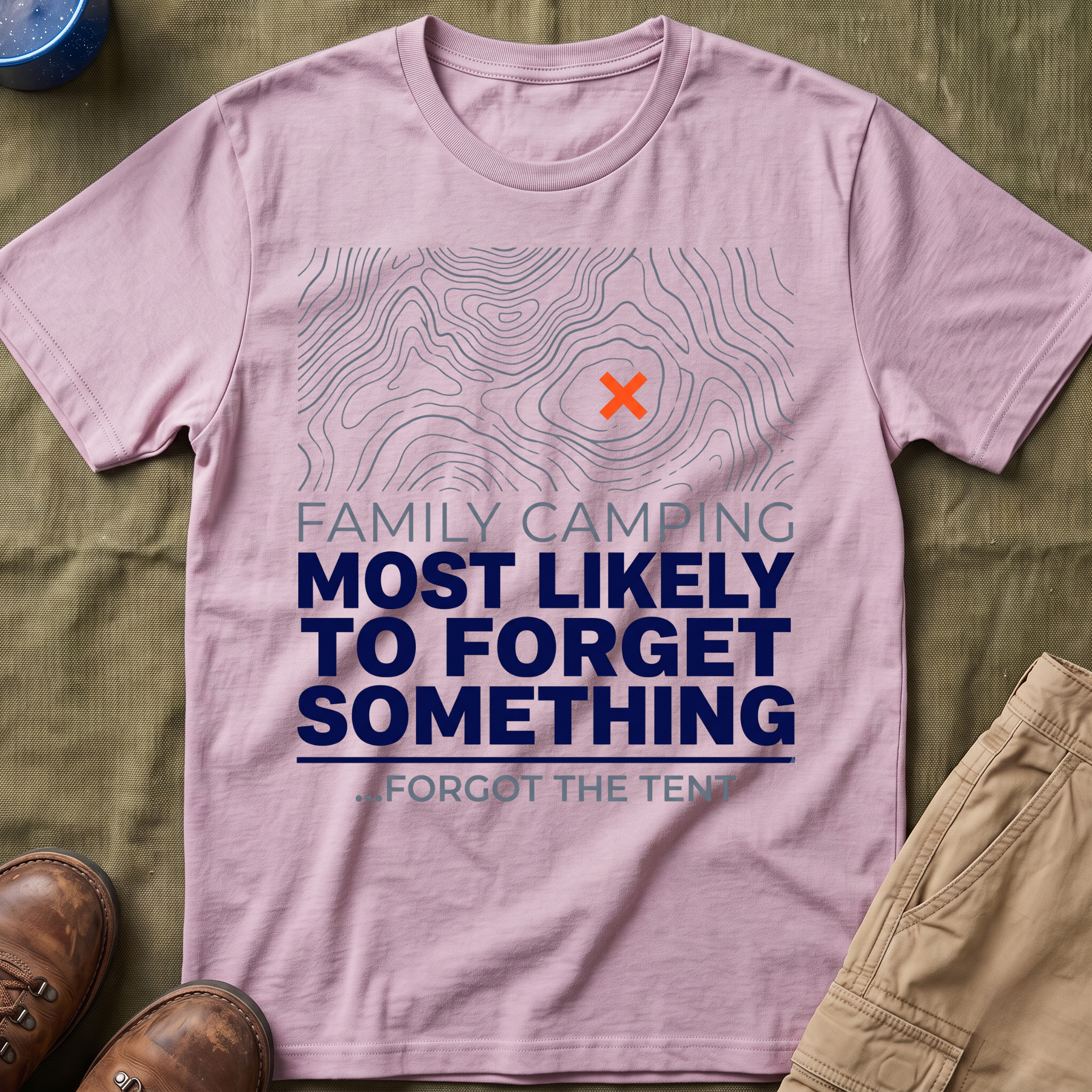 Most Likely To Forget Something Forgot The Tent — Minimalist T-Shirt