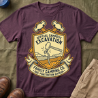 Official Campsite Excavation — Family Camping Co Soil Penetration Division T-Shirt