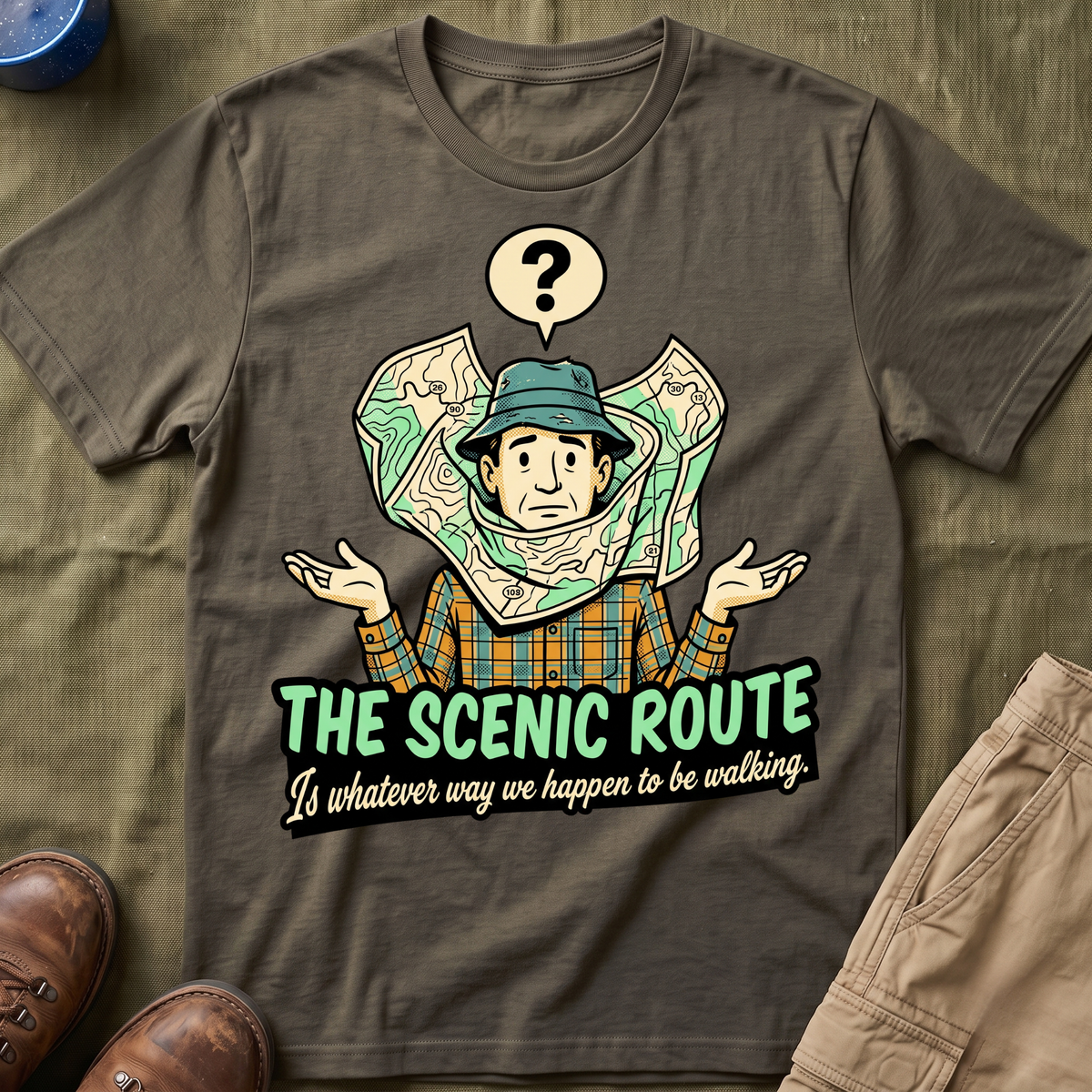 The Scenic Route — Is Whatever Way We Happen To Be Walking T-Shirt