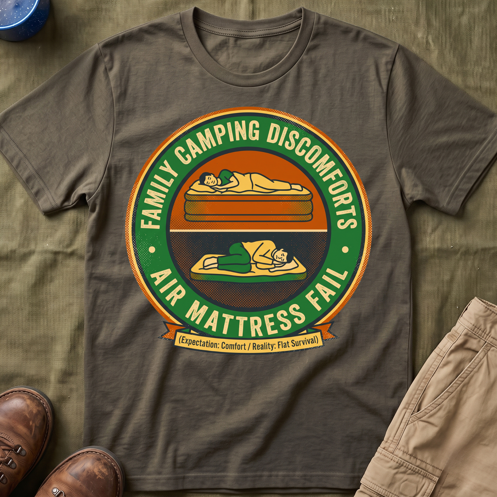Family Camping Discomforts —  Air Mattress Fail T-Shirt