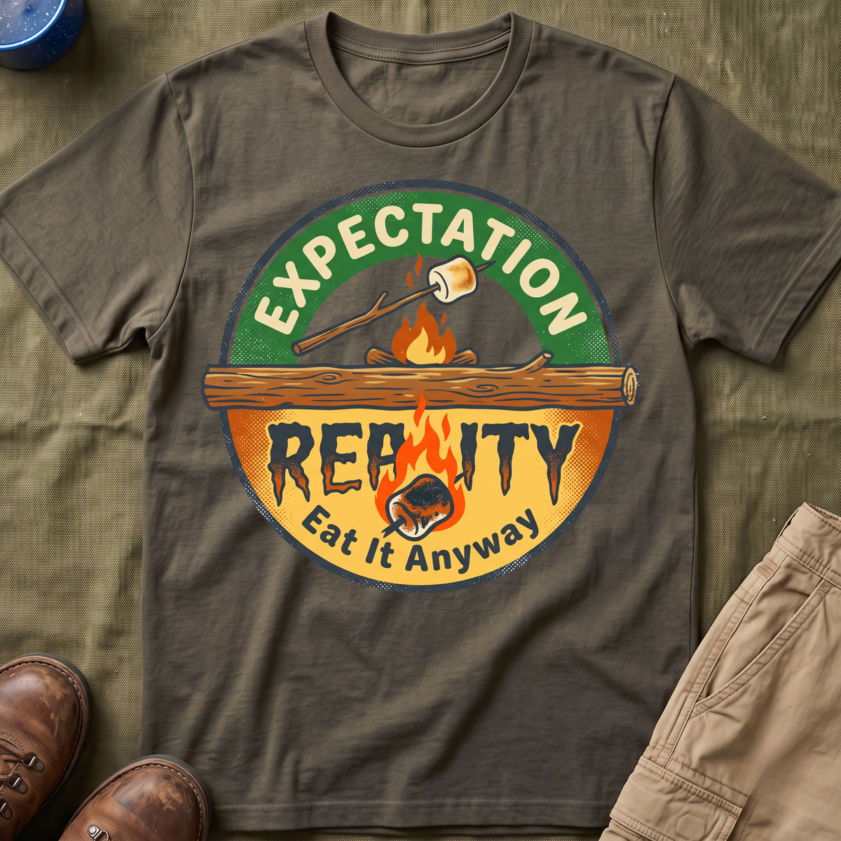 Marshmallow Expectation vs Reality — Eat It Anyway T-Shirt