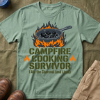 Campfire Cooking Survivor — I Ate the Charcoal (and Survived) Family Camping T-Shirt