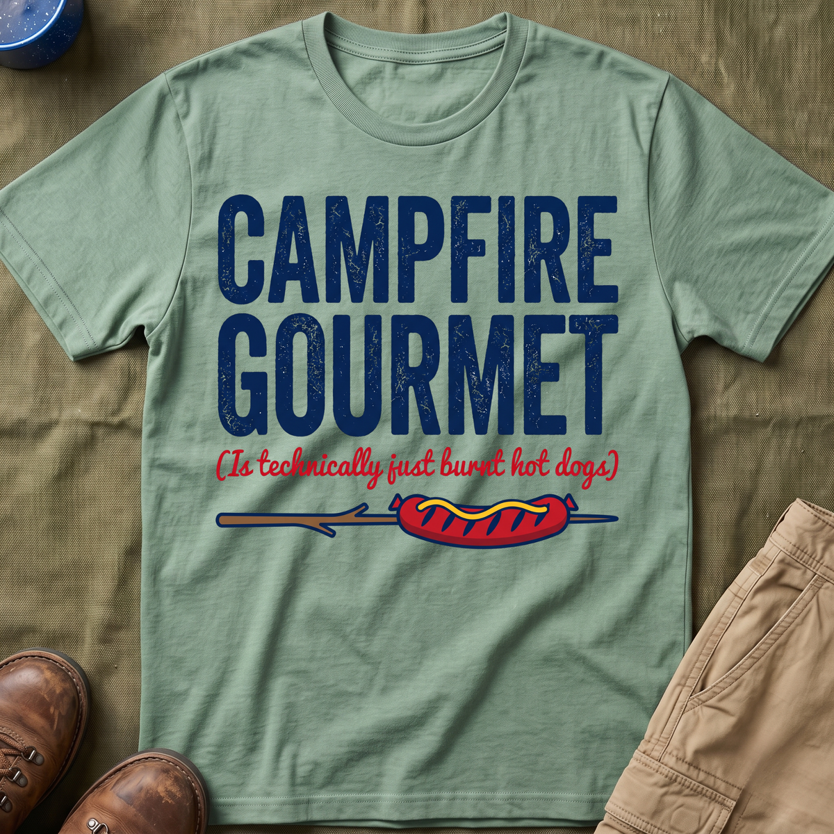 Campfire Gourmet (Is Technically Just Burnt Hot Dogs) T-Shirt