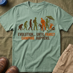 Evolution — Until Family Camping Happens T-Shirt
