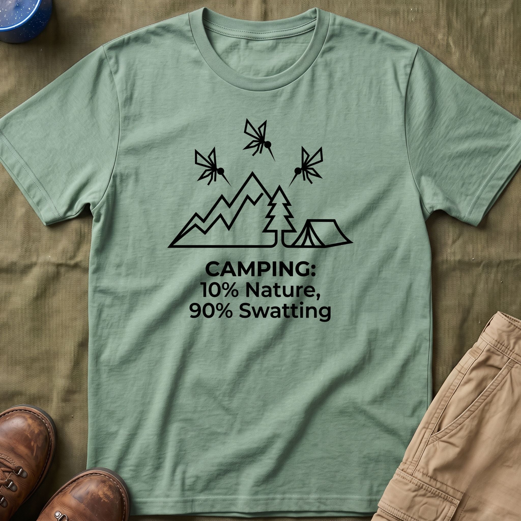 Camping — 10% Nature, 90% Swatting With Mosquitoes T-Shirt