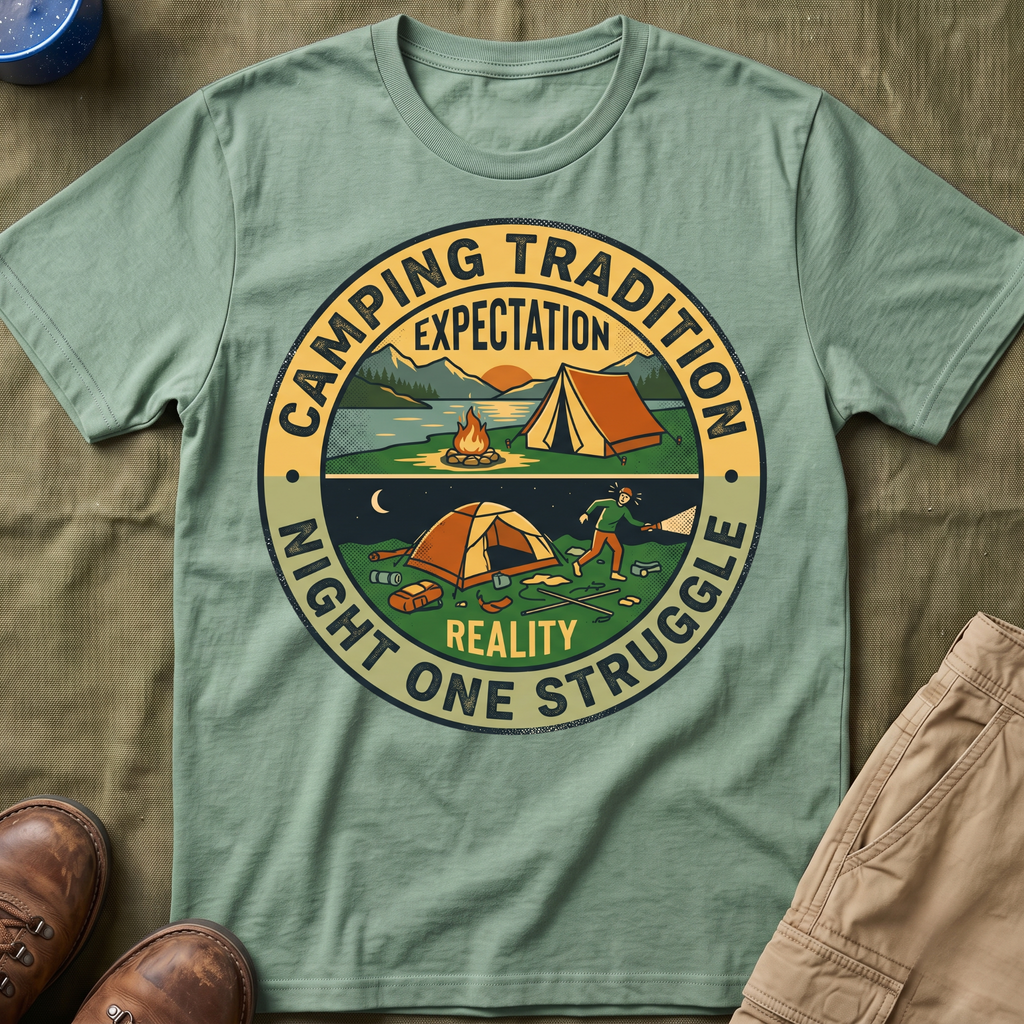 Camping Tradition — Night One Struggle Expectation Vs Reality T-Shirt