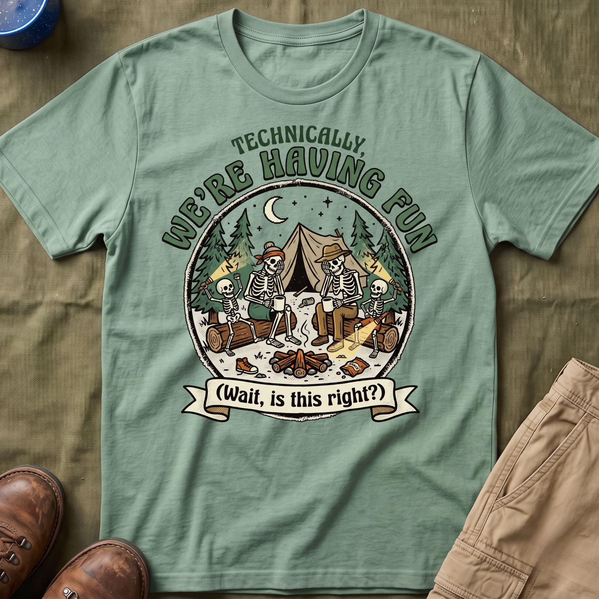 Technically We're Having Fun With Skeleton T-Shirt