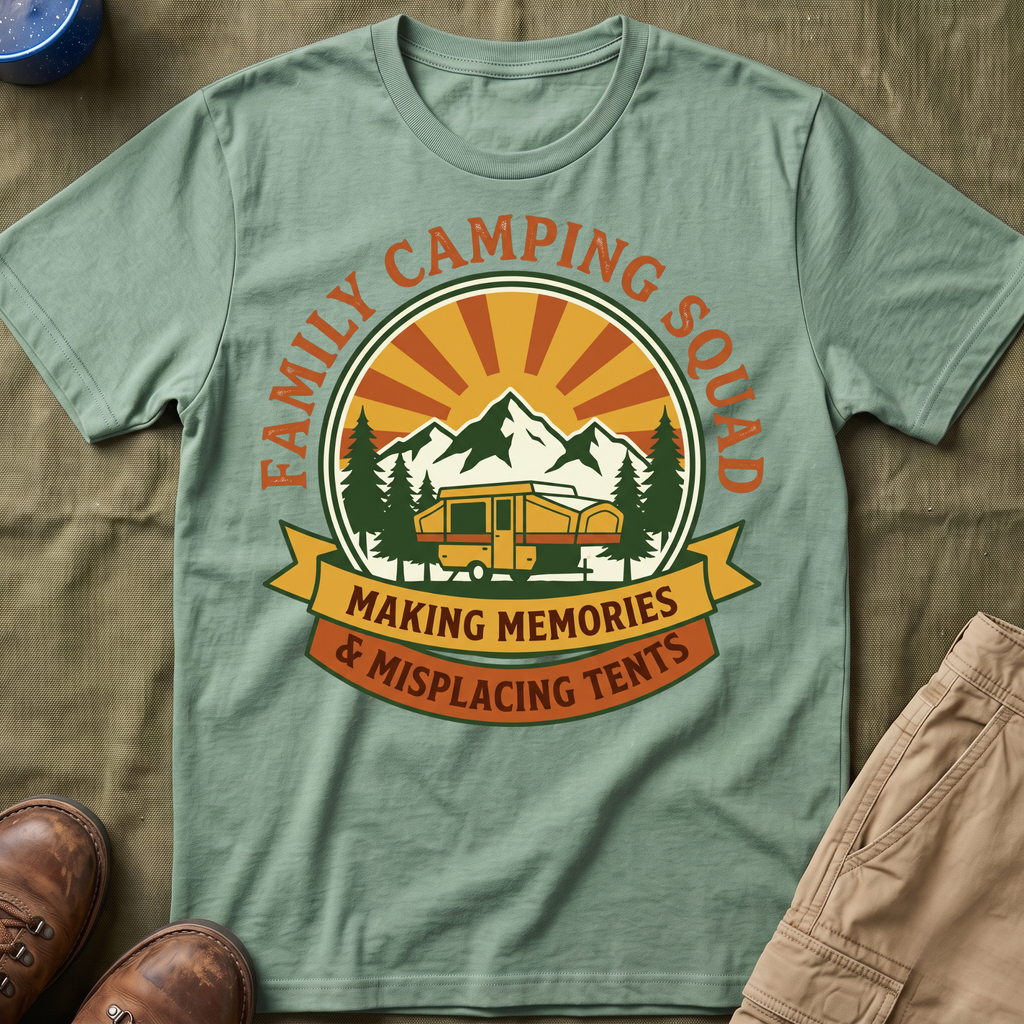 Family Camping Squad — Making Memories & Misplacing Tents T-Shirt