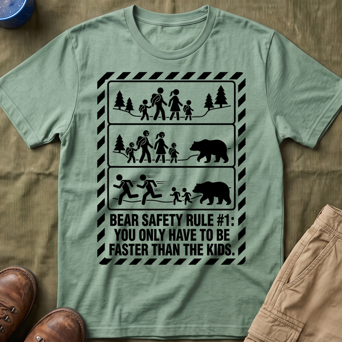 Bear Safety Rule #1 — You Only Have To Be Faster Than The Kids T-Shirt