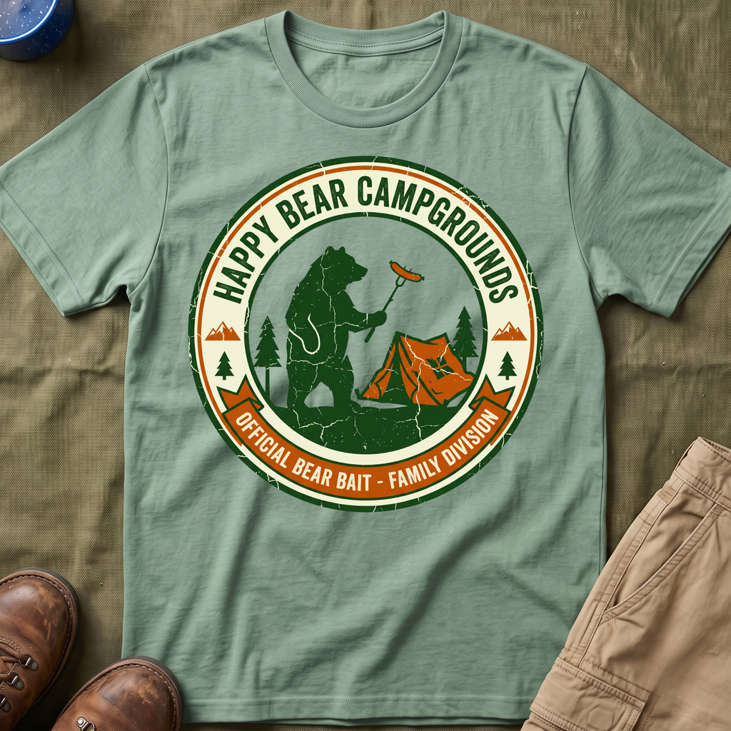 Happy Bear Campgrounds — Official Bear Bait Family Division T-Shirt