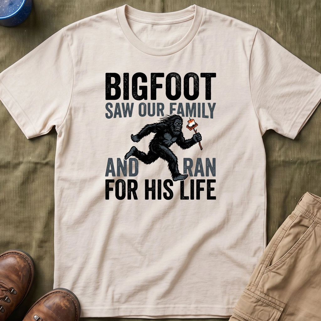 Bigfoot Saw Our Family And Ran For His Life Matching T-Shirt