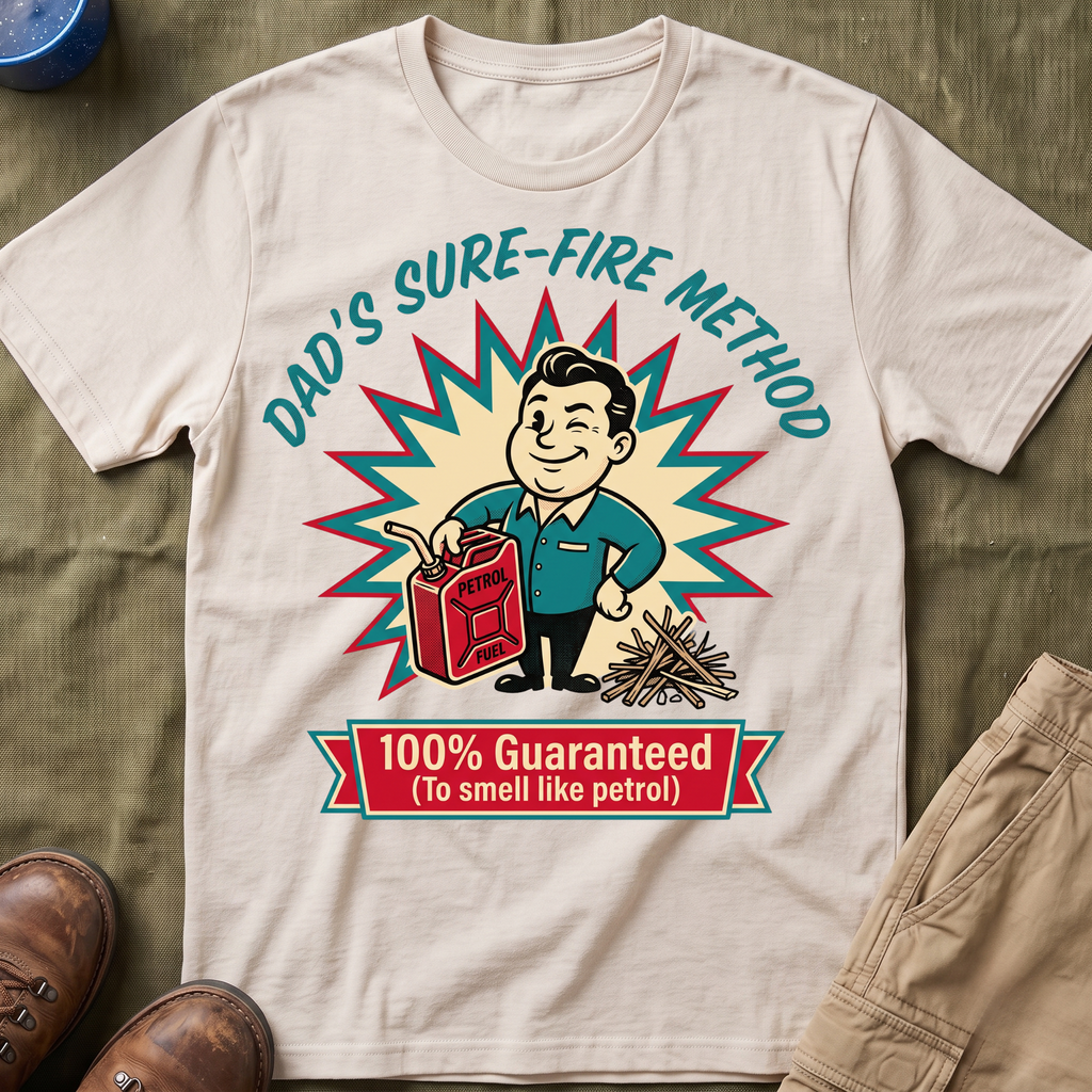 Dad's Sure-Fire Method — 100% Guaranteed To Smell Like Petrol T-Shirt