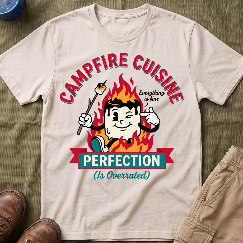 Campfire Cuisine — Perfection Is Overrated T-Shirt