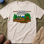 Happy Campers With Bigfoot Matching 8-Bit T-Shirt