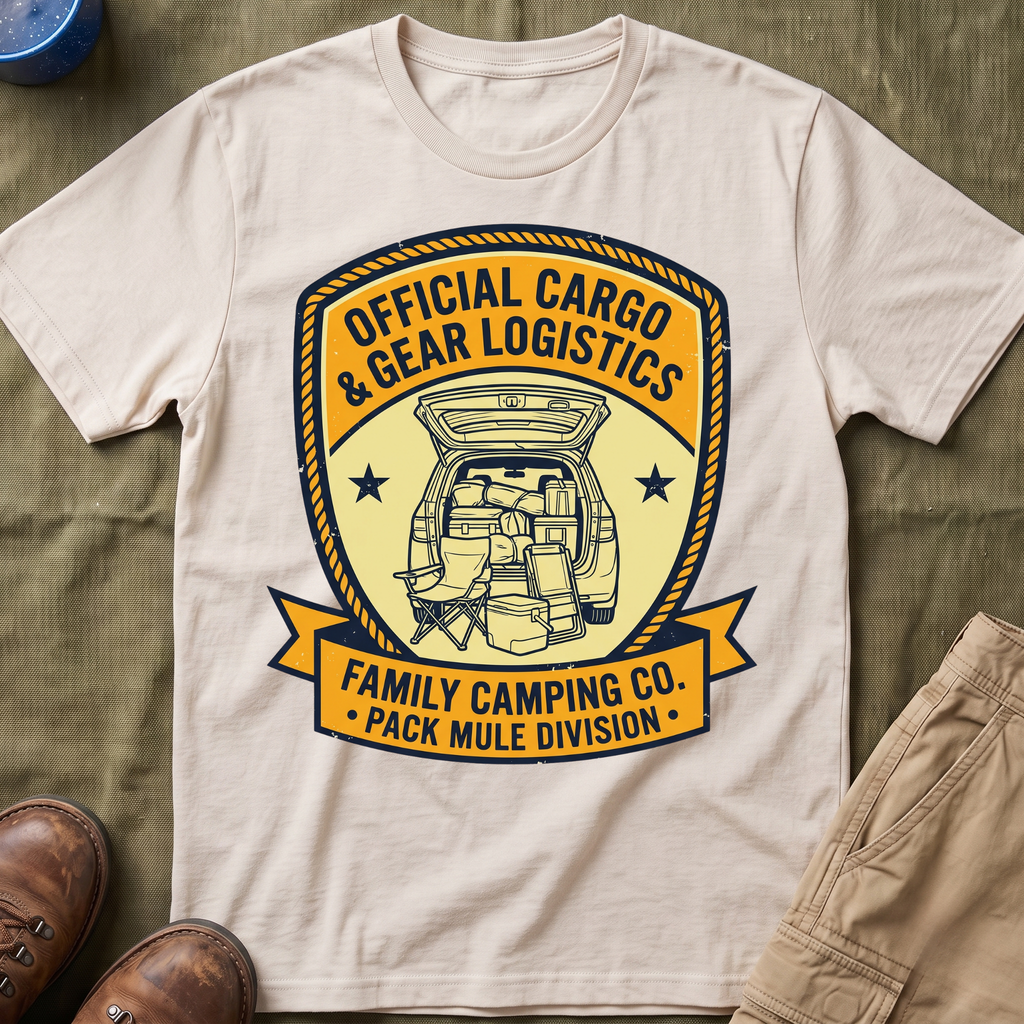 Official Cargo & Gear Logistics — Pack Mule Division T-Shirt