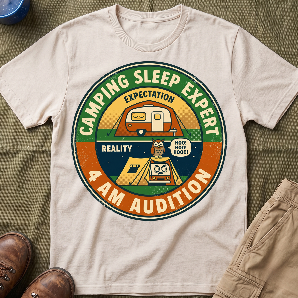 Camping Sleep Expert — 4 AM Audition T-Shirt