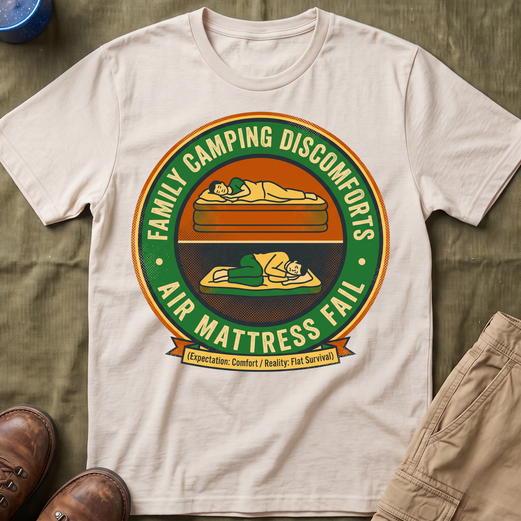 Family Camping Discomforts —  Air Mattress Fail T-Shirt
